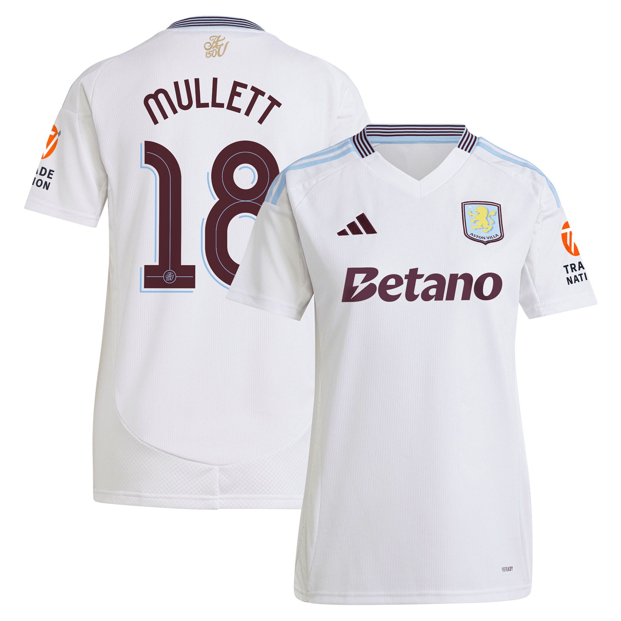 aston villa adidas away shirt 2024-25 – womens with mullett 18 cup printing Collection | Aston Villa Shirts and Official Gear