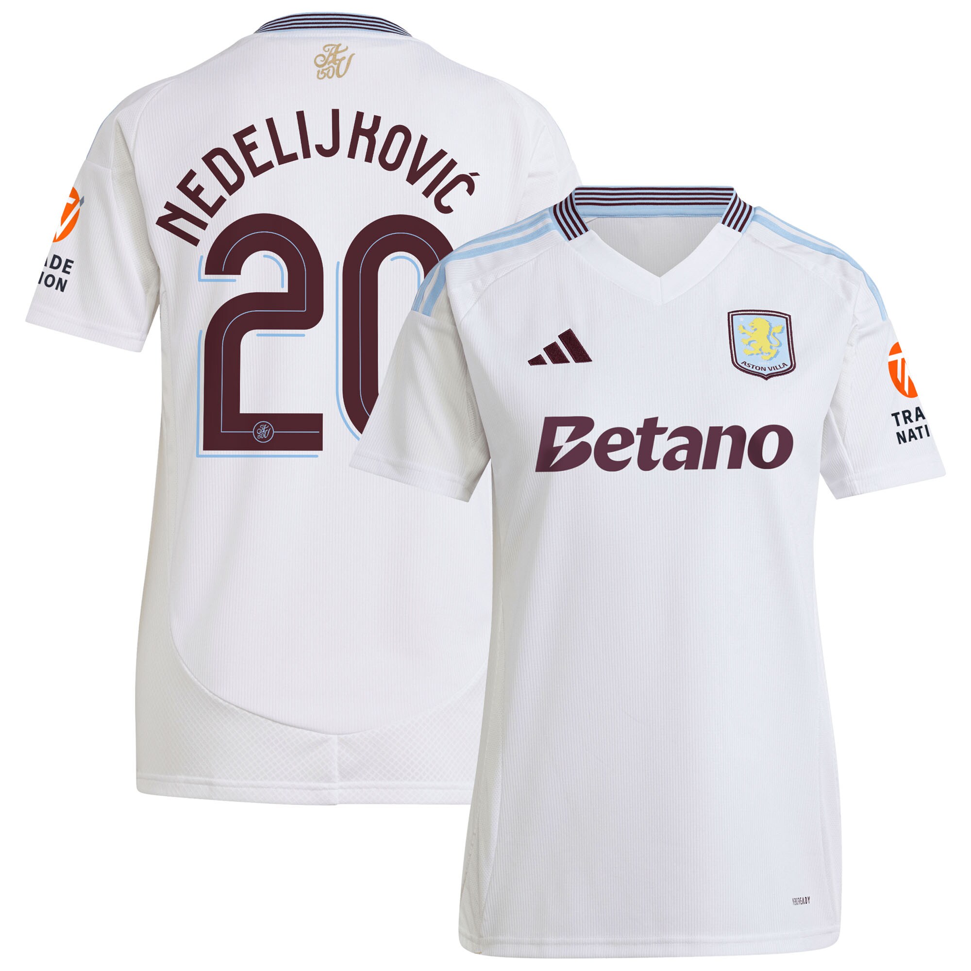 aston villa adidas away shirt 2024-25 – womens with nedeljković 20 cup printing Collection | Aston Villa Shirts and Official Gear
