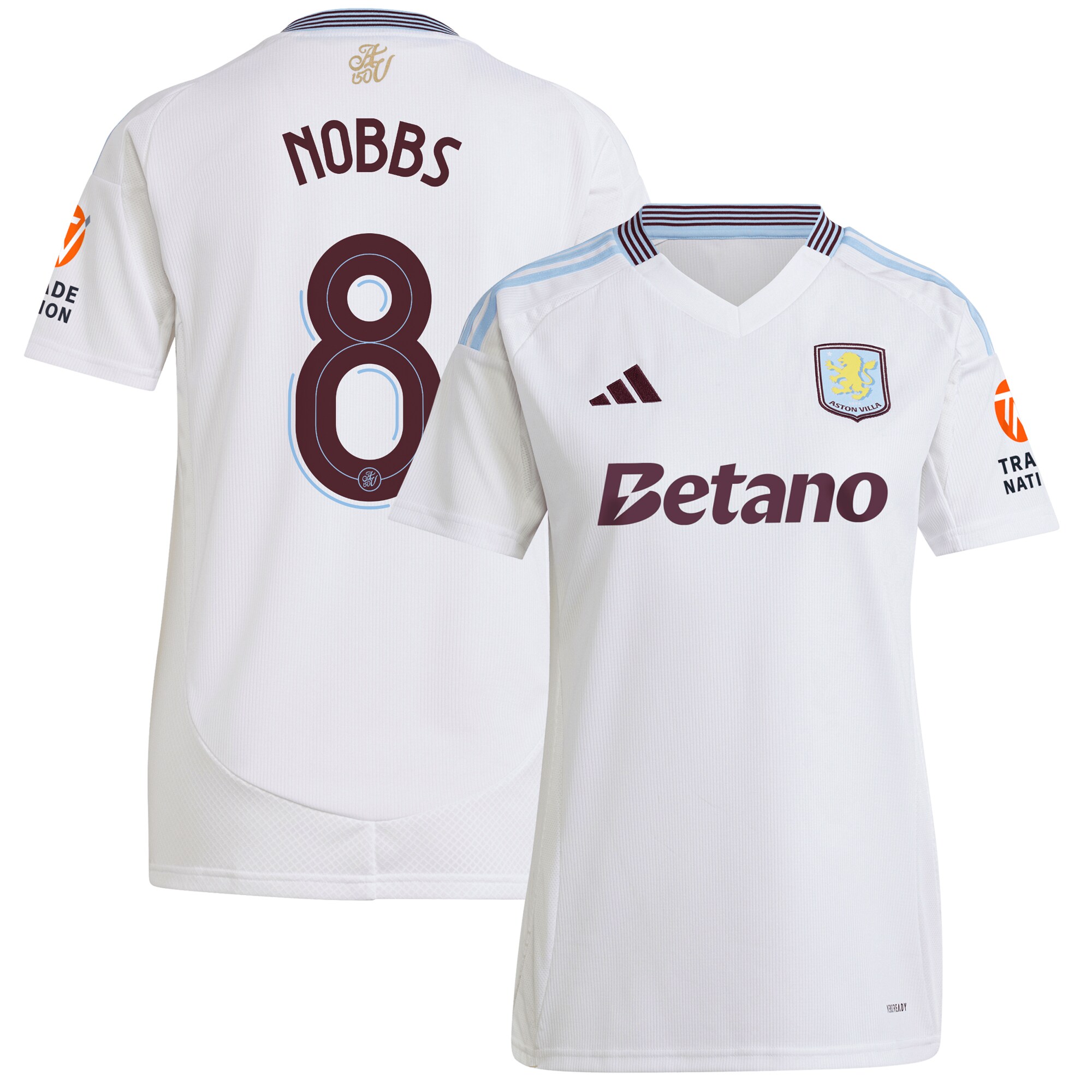 aston villa adidas away shirt 2024-25 – womens with nobbs 8 cup printing Collection | Aston Villa Shirts and Official Gear