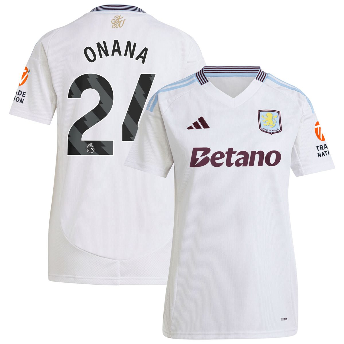 aston villa adidas away shirt 2024-25 – womens with onana 24 printing Collection | Aston Villa Shirts and Official Gear
