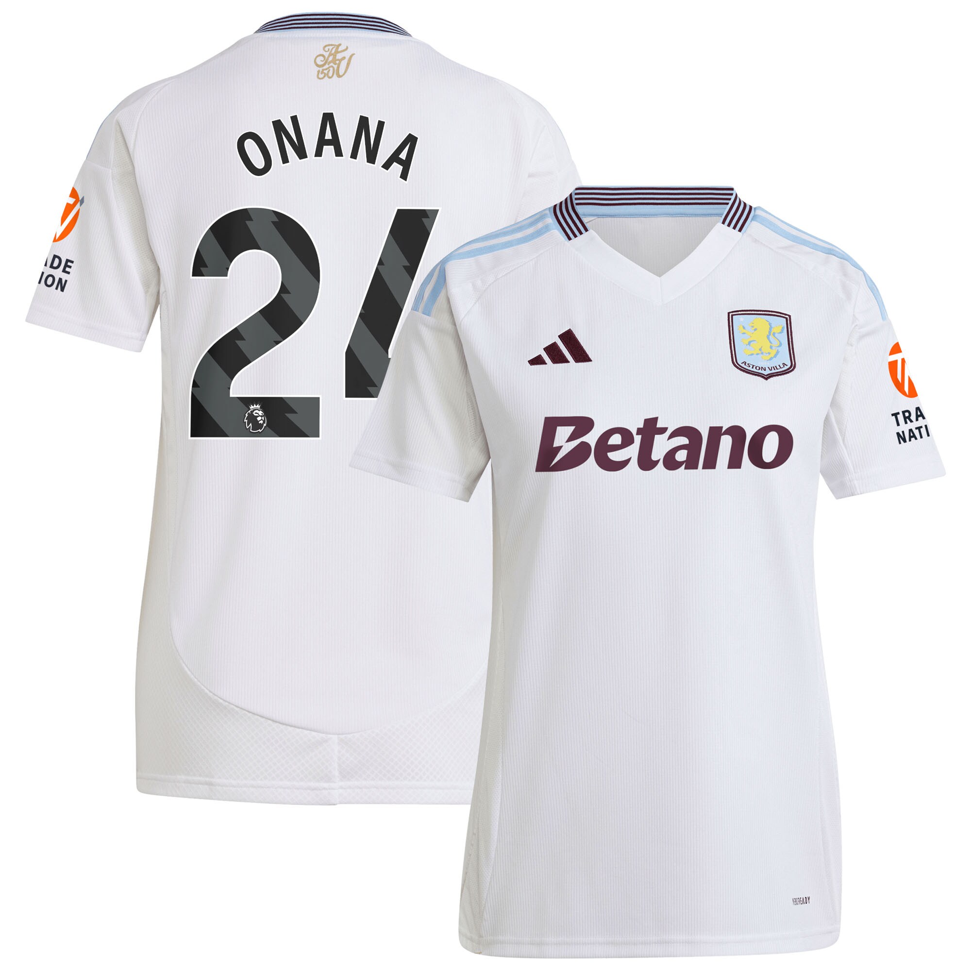 aston villa adidas away shirt 2024-25 – womens with onana 24 printing Collection | Aston Villa Shirts and Official Gear