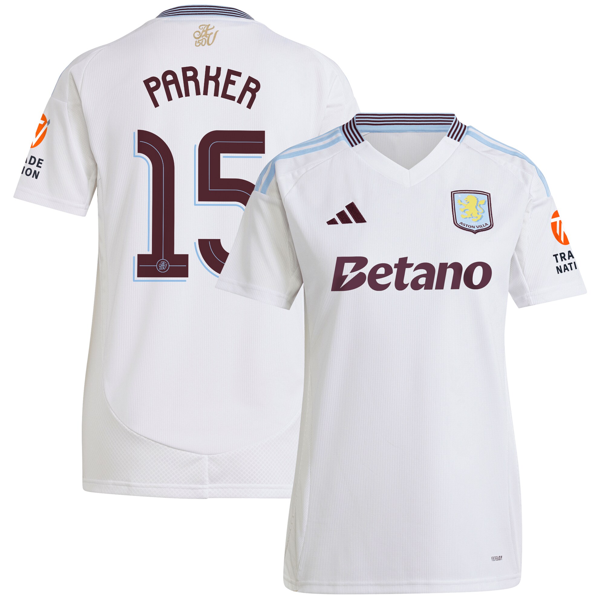 aston villa adidas away shirt 2024-25 – womens with parker 15 cup printing Collection | Aston Villa Shirts and Official Gear