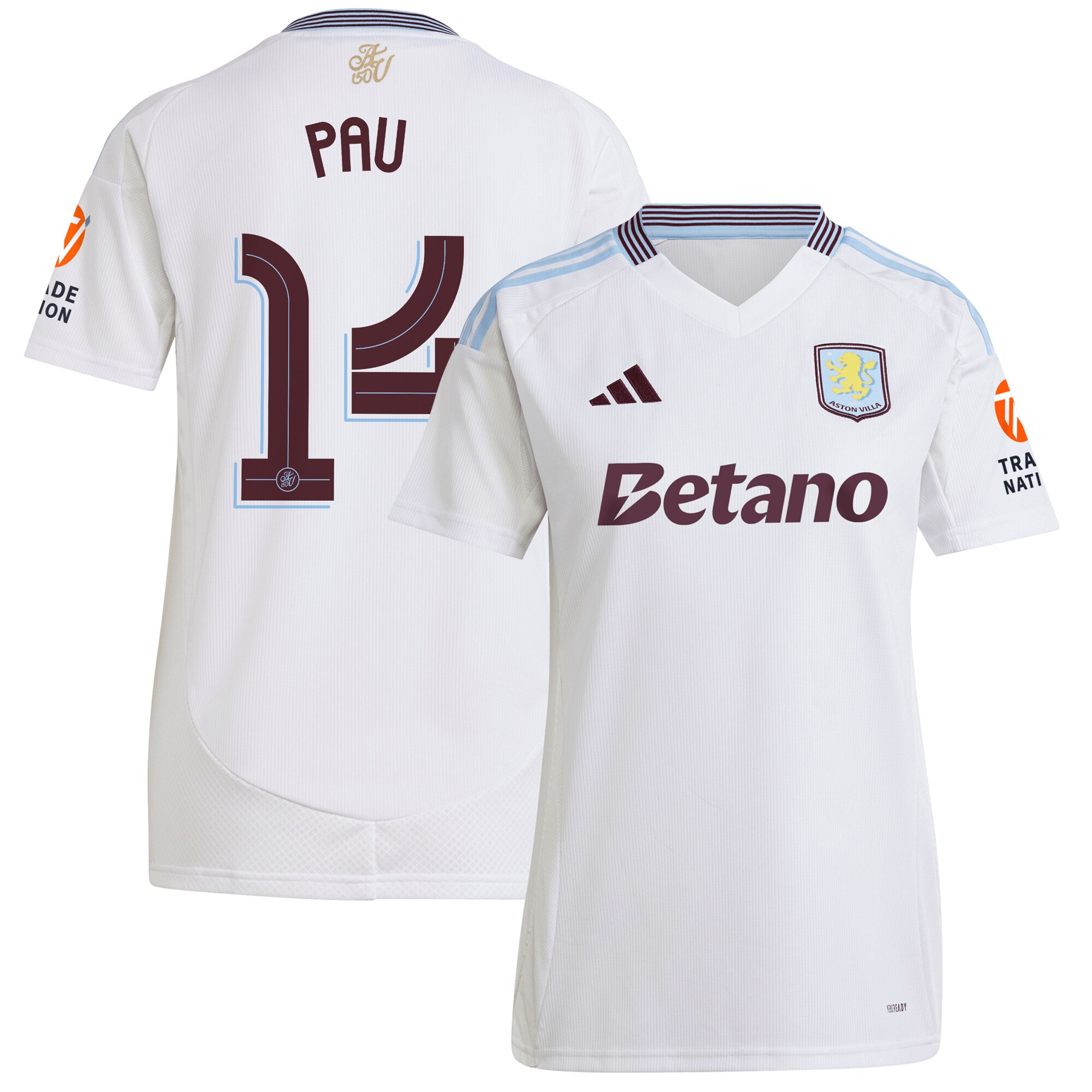 aston villa adidas away shirt 2024-25 – womens with pau 14 cup printing Collection | Aston Villa Shirts and Official Gear