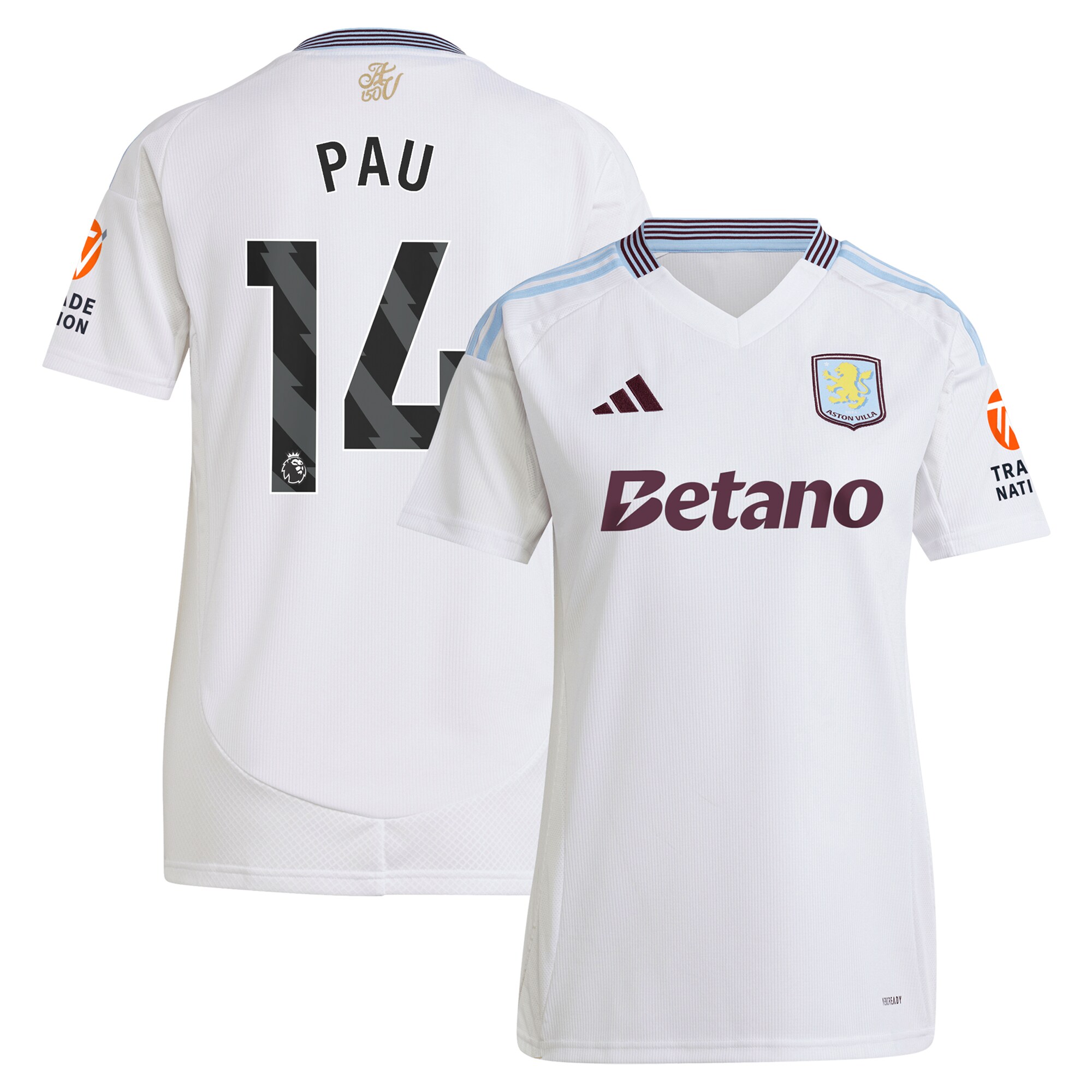 aston villa adidas away shirt 2024-25 – womens with pau 14 printing Collection | Aston Villa Shirts and Official Gear