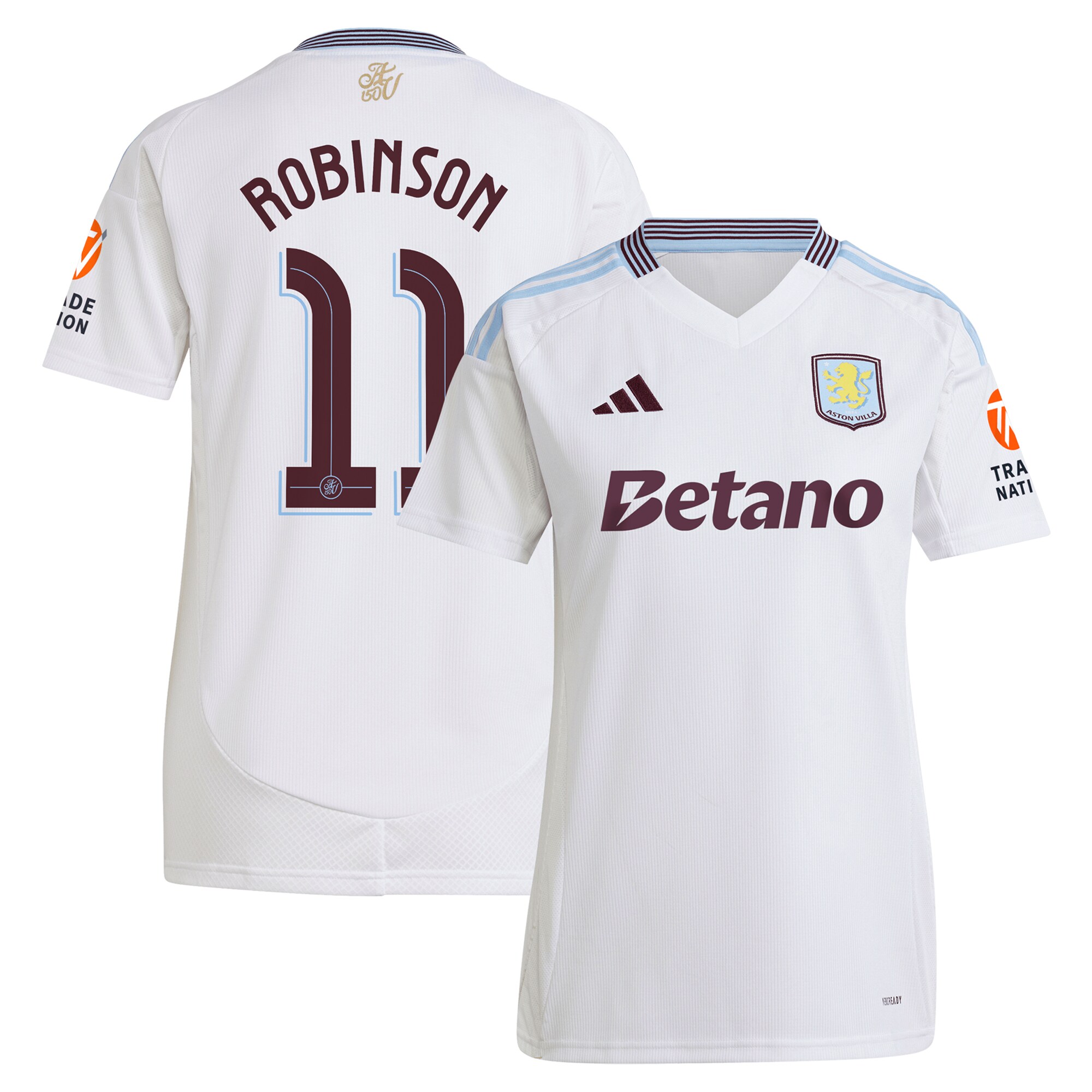 aston villa adidas away shirt 2024-25 – womens with robinson 11 cup printing Collection | Aston Villa Shirts and Official Gear