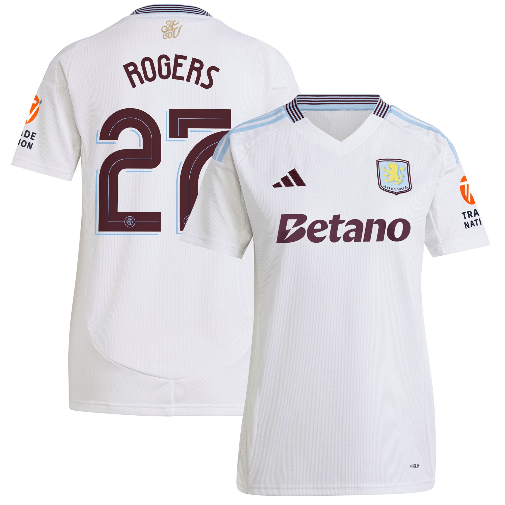 aston villa adidas away shirt 2024-25 – womens with rogers 27 cup printing Collection | Aston Villa Shirts and Official Gear