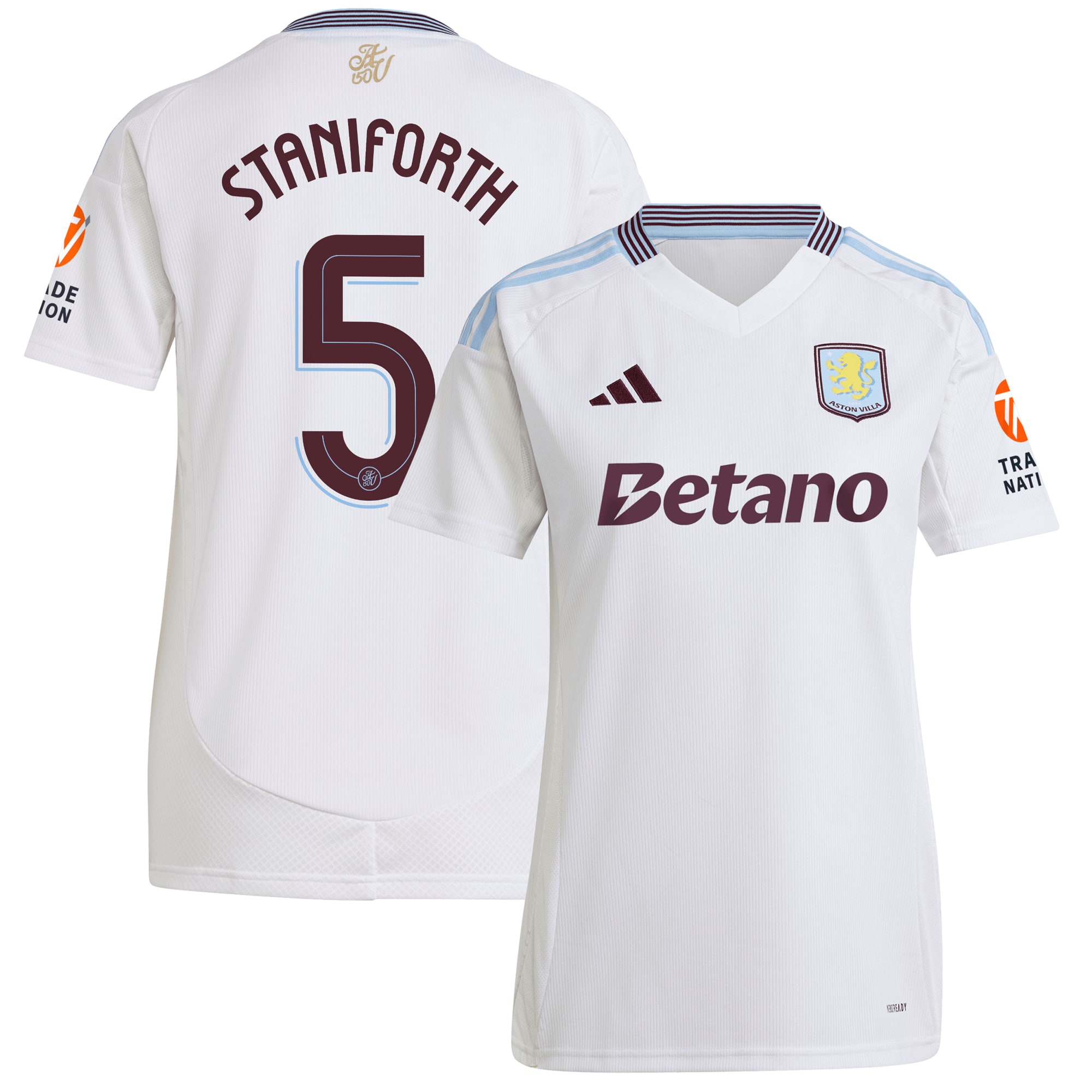 aston villa adidas away shirt 2024-25 – womens with staniforth 5 cup printing Collection | Aston Villa Shirts and Official Gear