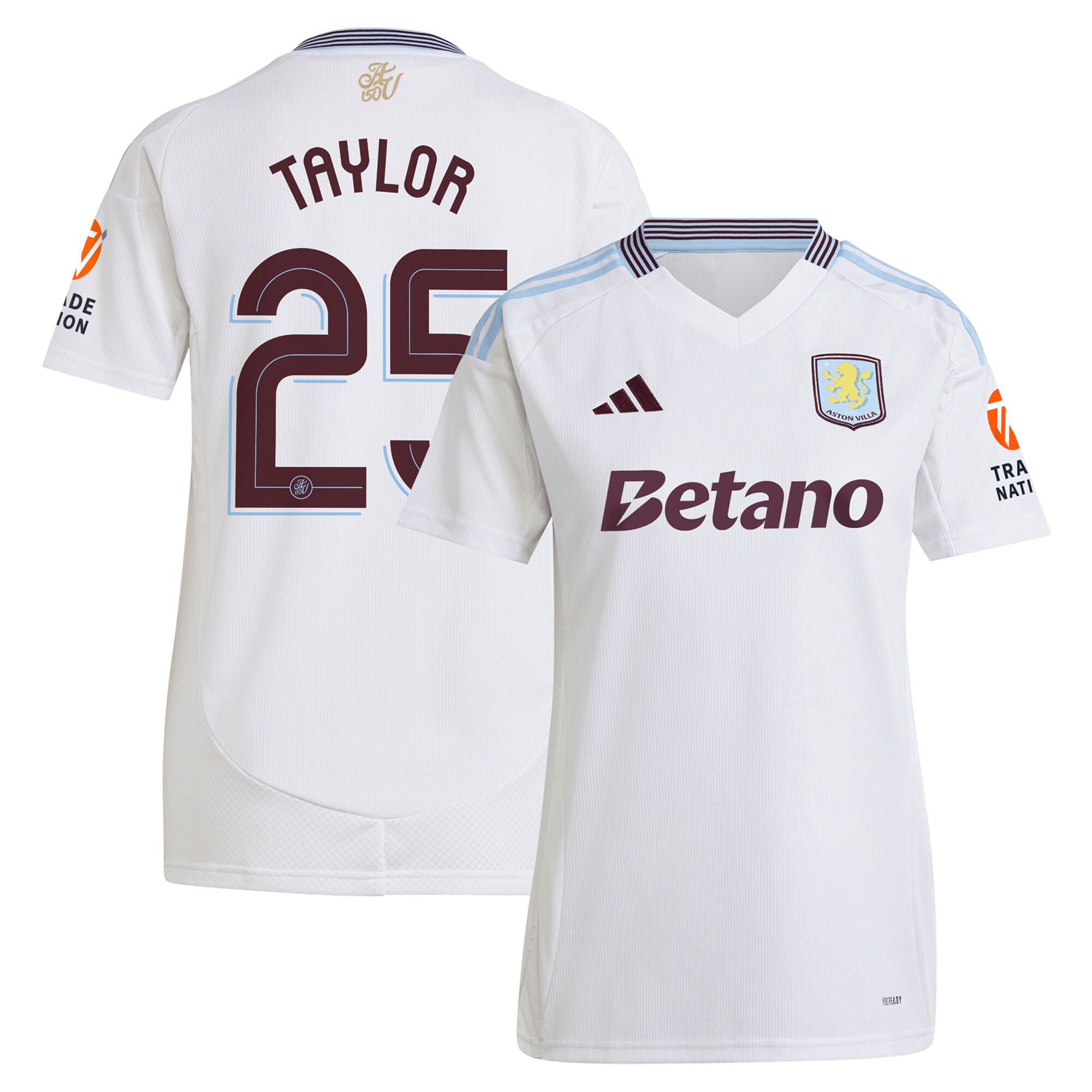 aston villa adidas away shirt 2024-25 – womens with taylor 25 cup printing Collection | Aston Villa Shirts and Official Gear