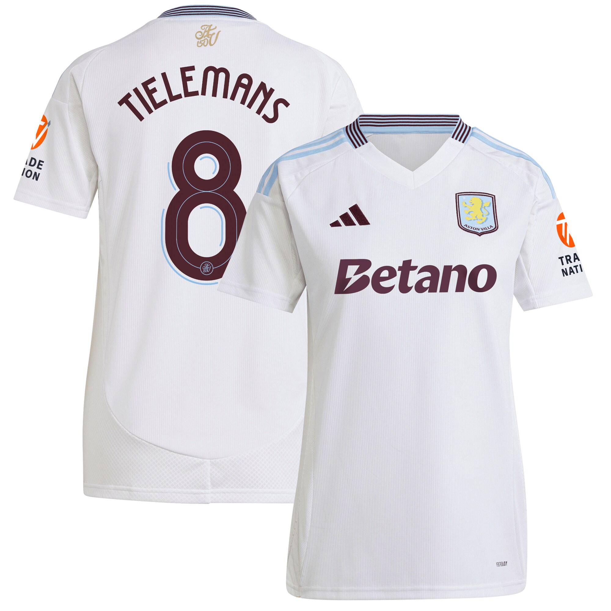 aston villa adidas away shirt 2024-25 – womens with tielemans 8 cup printing Collection | Aston Villa Shirts and Official Gear
