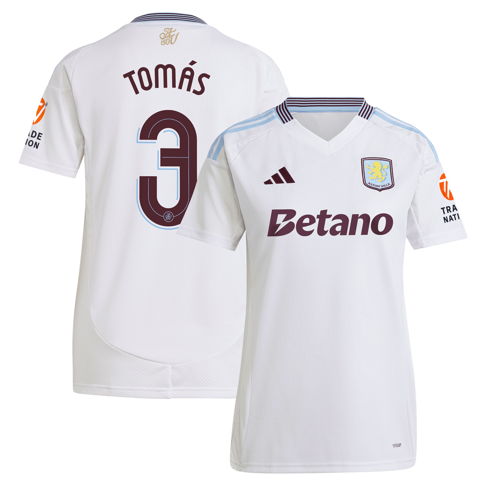 aston villa adidas away shirt 2024-25 – womens with tomás 3 cup printing Collection | Aston Villa Shirts and Official Gear