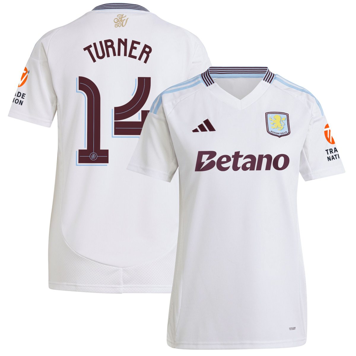 aston villa adidas away shirt 2024-25 – womens with turner 14 cup printing Collection | Aston Villa Shirts and Official Gear