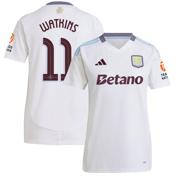 aston villa adidas away shirt 2024-25 – womens with watkins 11 cup printing Collection | Aston Villa Shirts and Official Gear