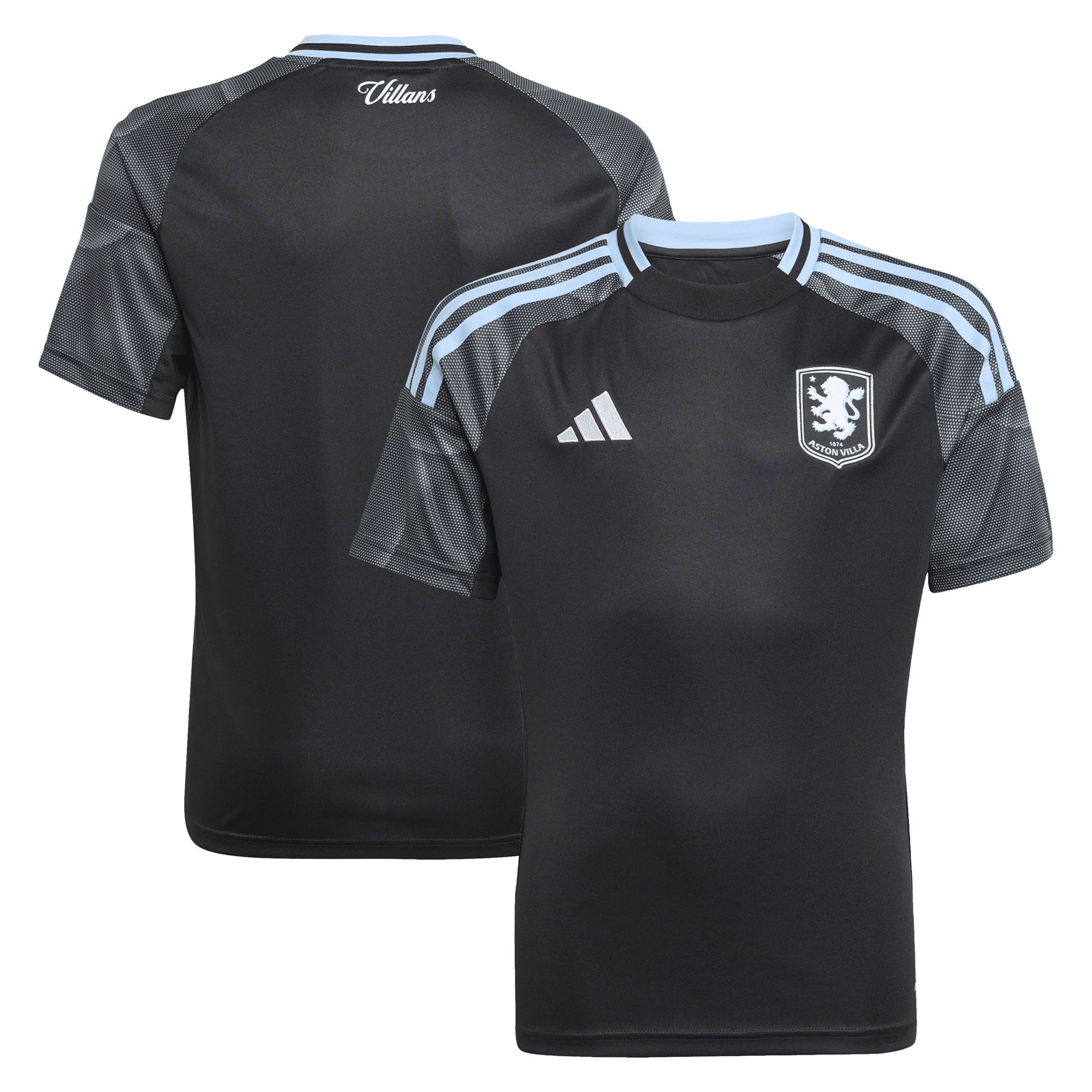 aston villa adidas away shirt 2025-26 – kids with custom printing Collection | Aston Villa Shirts and Official Gear
