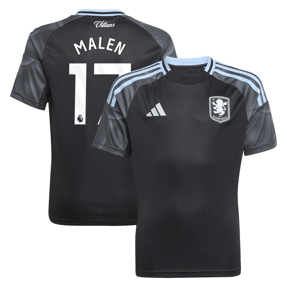 aston villa adidas away shirt 2025-26 – kids with malen 17 printing Collection | Aston Villa Shirts and Official Gear