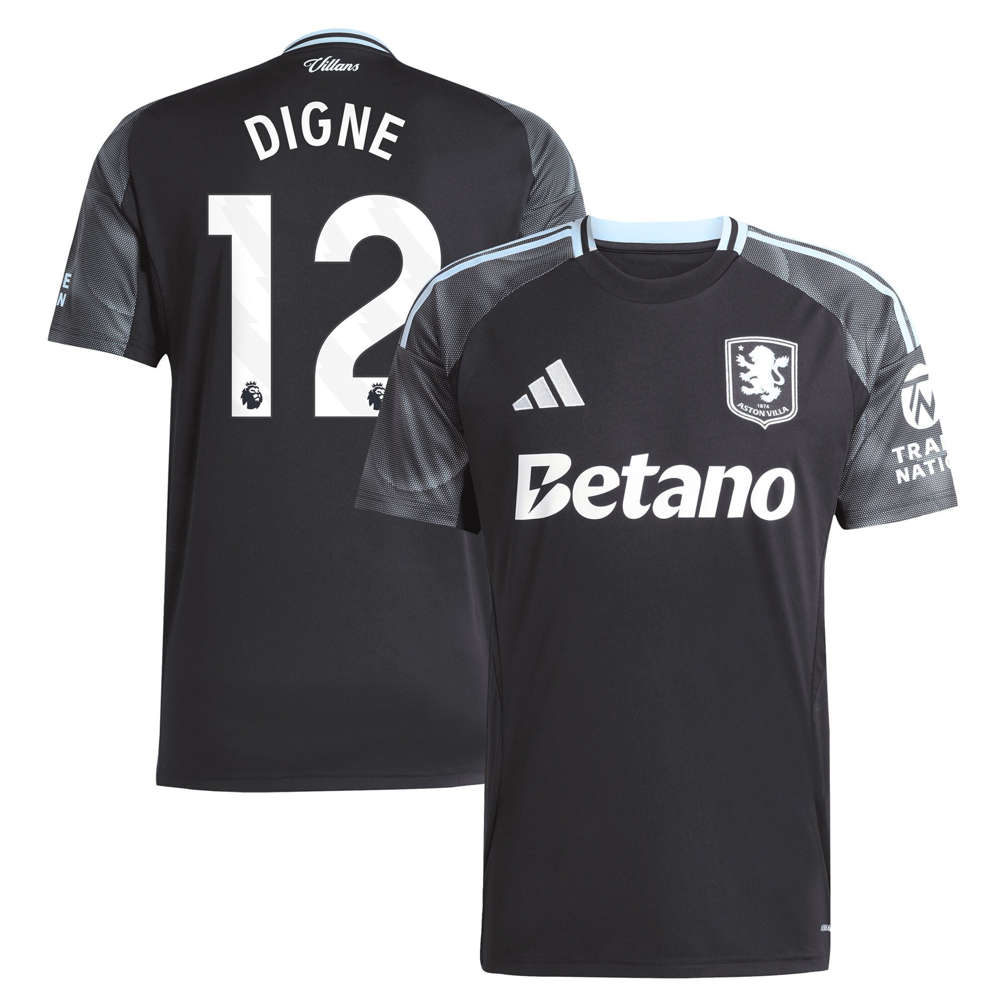 aston villa adidas away shirt 2025-26 with digne 12 printing Collection | Aston Villa Shirts and Official Gear
