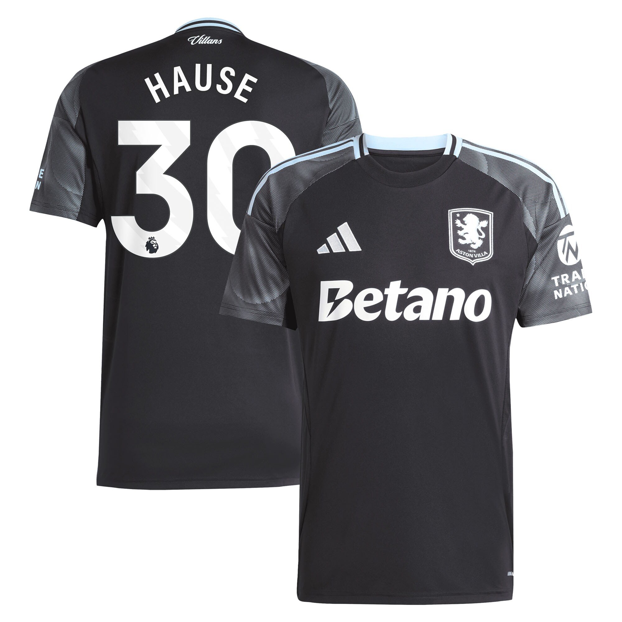 aston villa adidas away shirt 2025-26 with hause 30 printing Collection | Aston Villa Shirts and Official Gear