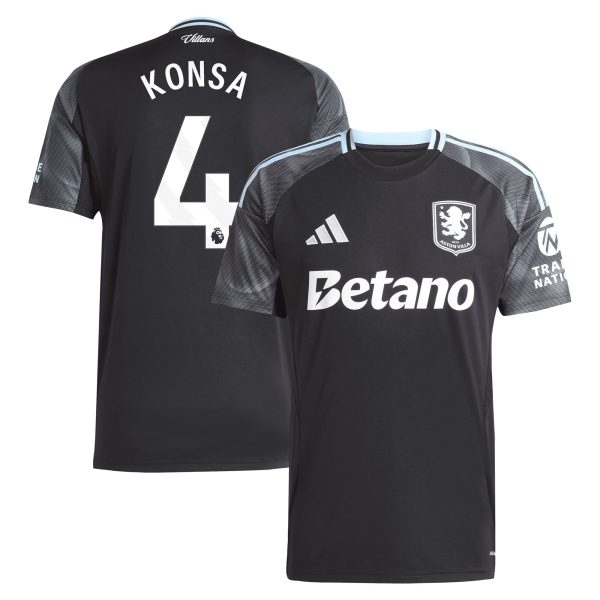 aston villa adidas away shirt 2025-26 with konsa 4 printing Collection | Aston Villa Shirts and Official Gear