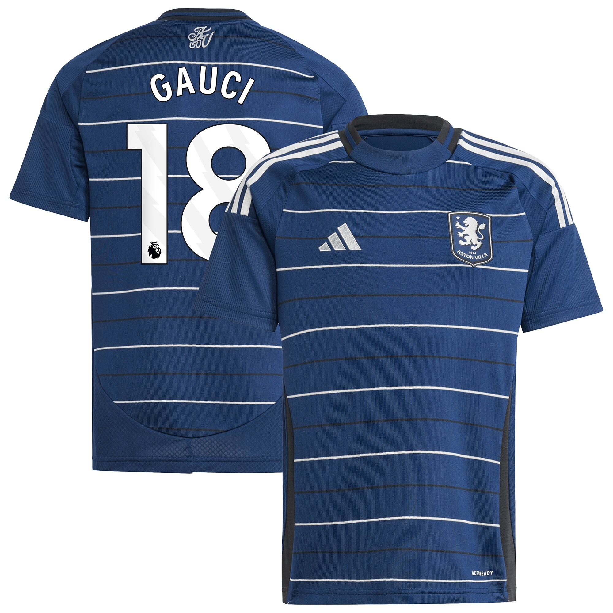 aston villa adidas goalkeeper shirt 2024-25 – long sleeve – kids with gauci 18 printing – 202030990 Collection | Aston Villa Shirts and Official Gear