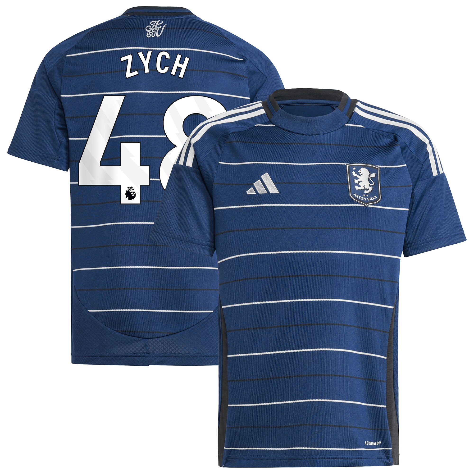 aston villa adidas goalkeeper shirt 2024-25 – long sleeve – kids with zych 48 printing – 202153095 Collection | Aston Villa Shirts and Official Gear