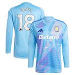 aston villa adidas goalkeeper shirt 2024-25 – long sleeve with gauci 18 printing – 202030982 Collection | Aston Villa Shirts and Official Gear