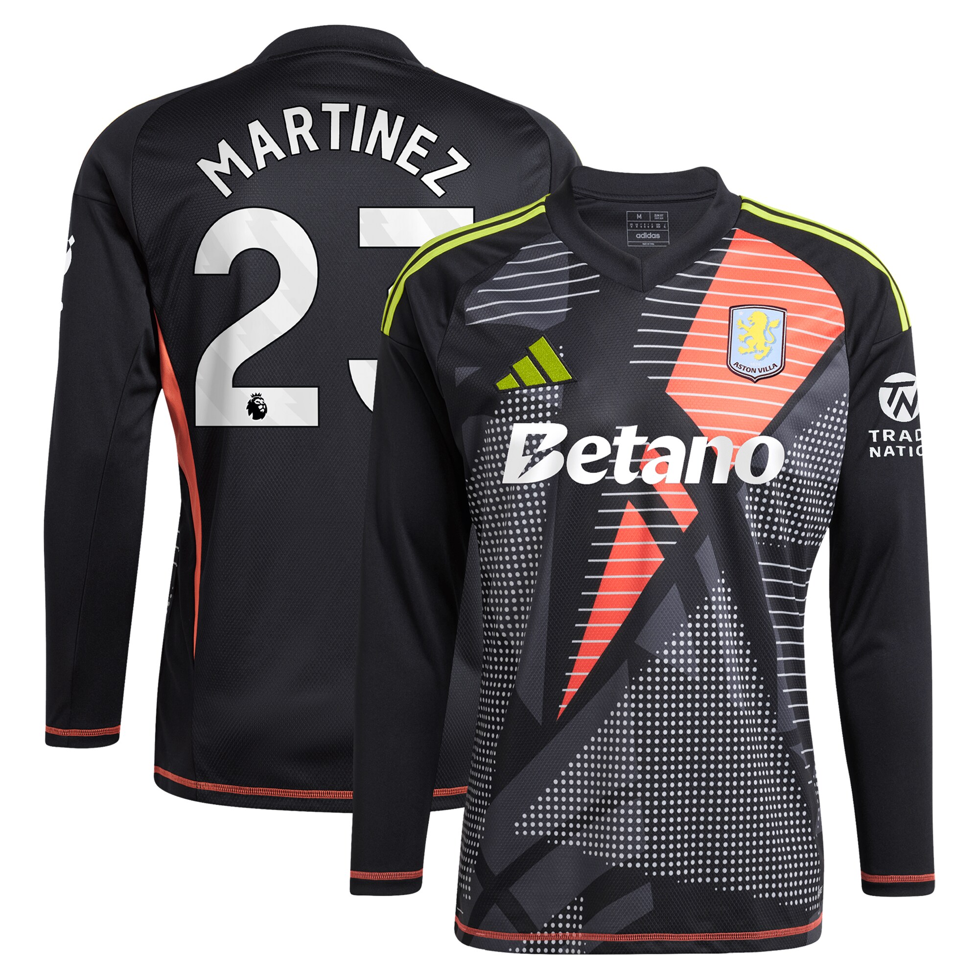 aston villa adidas goalkeeper shirt 2024-25 – long sleeve with martinez 23 printing – 202028938 Collection | Aston Villa Shirts and Official Gear