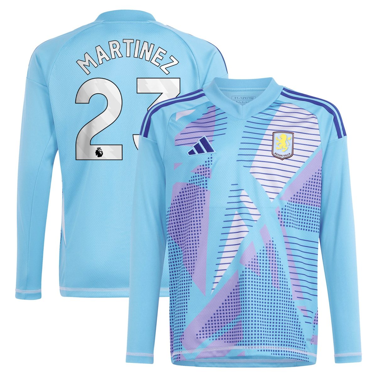 aston villa adidas goalkeeper shirt 2024-25 – long sleeve with martinez 23 printing – 202030980 Collection | Aston Villa Shirts and Official Gear