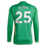 aston villa adidas goalkeeper shirt 2024-25 – long sleeve with olsen 25 printing Collection | Aston Villa Shirts and Official Gear