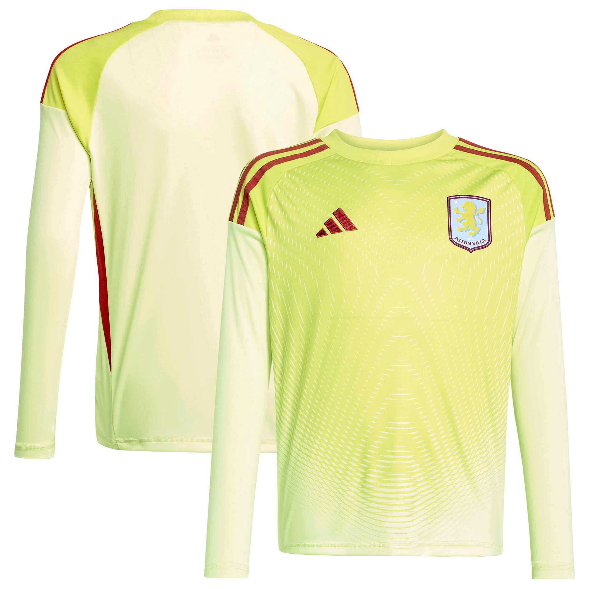 aston villa adidas goalkeeper shirt 2025-26 – long sleeve – kids with custom printing Collection | Aston Villa Shirts and Official Gear