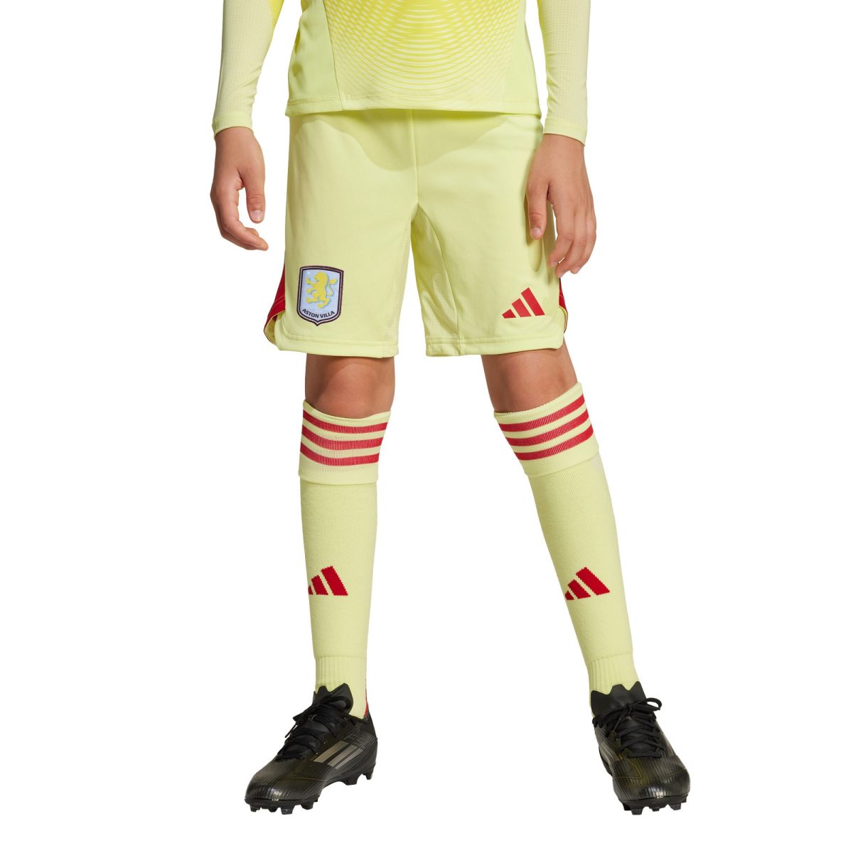 aston villa adidas goalkeeper shorts 2025-26 – kids with custom printing Collection | Aston Villa Shirts and Official Gear
