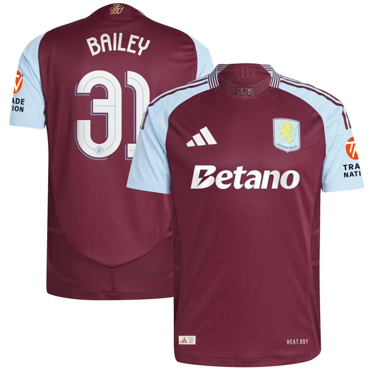 aston villa adidas home authentic shirt 2024-25 with bailey 31 cup printing Collection | Aston Villa Shirts and Official Gear