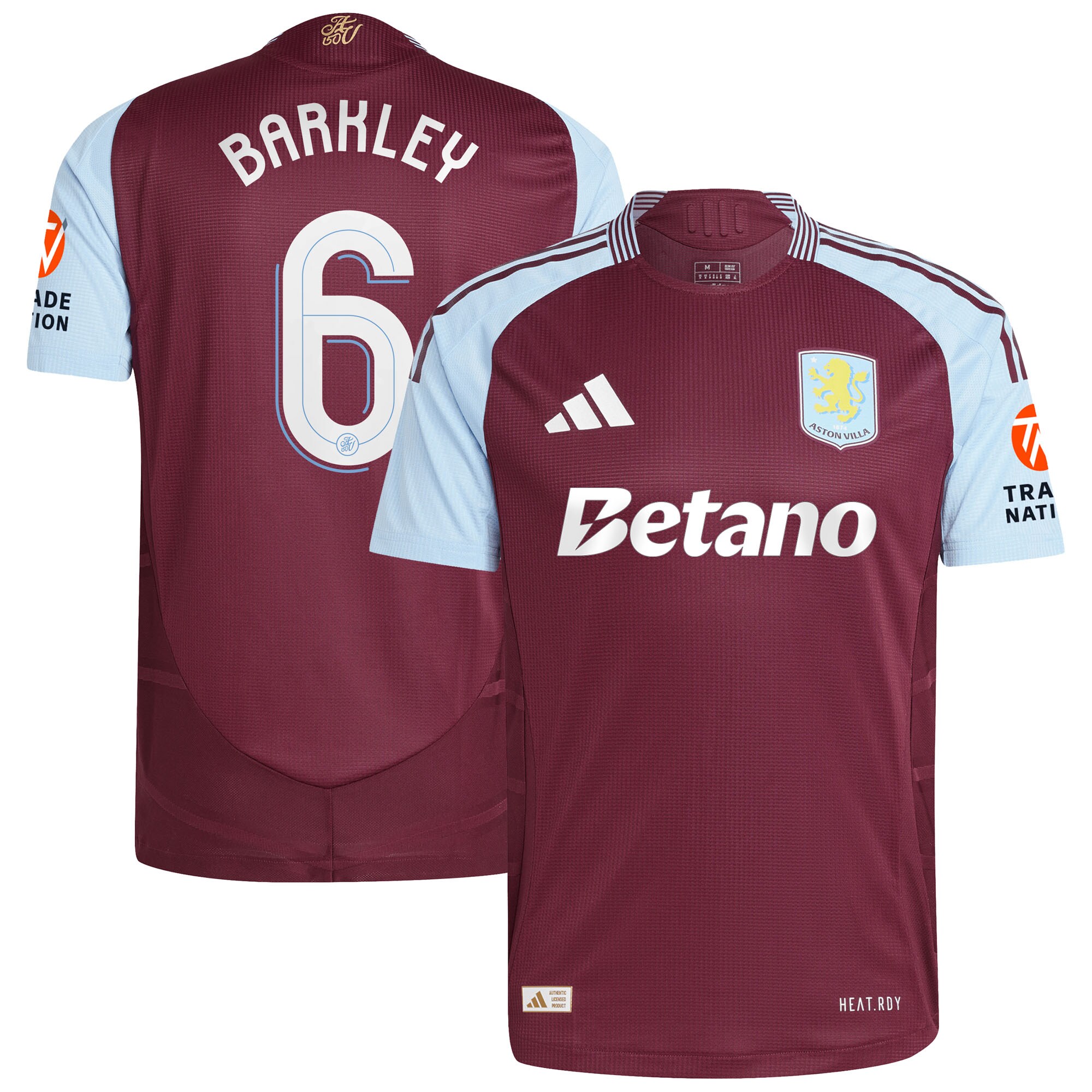aston villa adidas home authentic shirt 2024-25 with barkley 6 cup printing Collection | Aston Villa Shirts and Official Gear