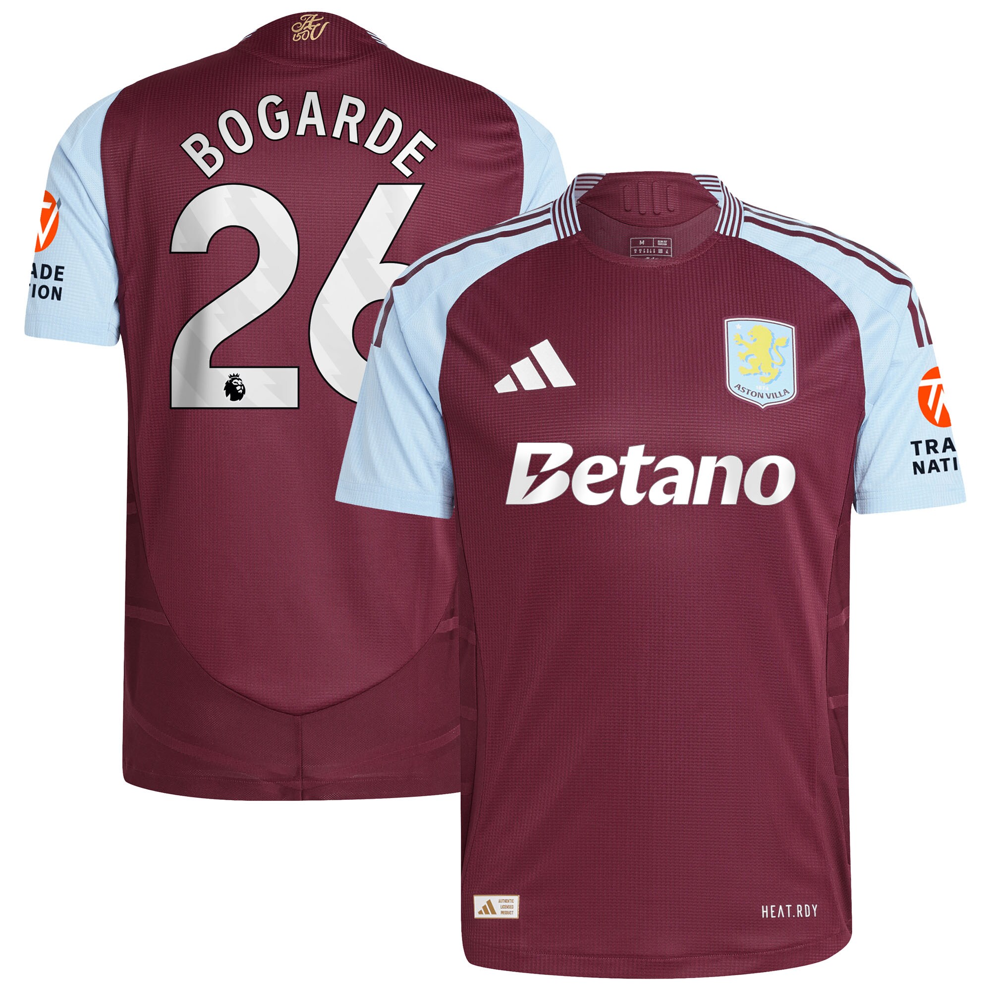 aston villa adidas home authentic shirt 2024-25 with bogarde 26 printing Collection | Aston Villa Shirts and Official Gear