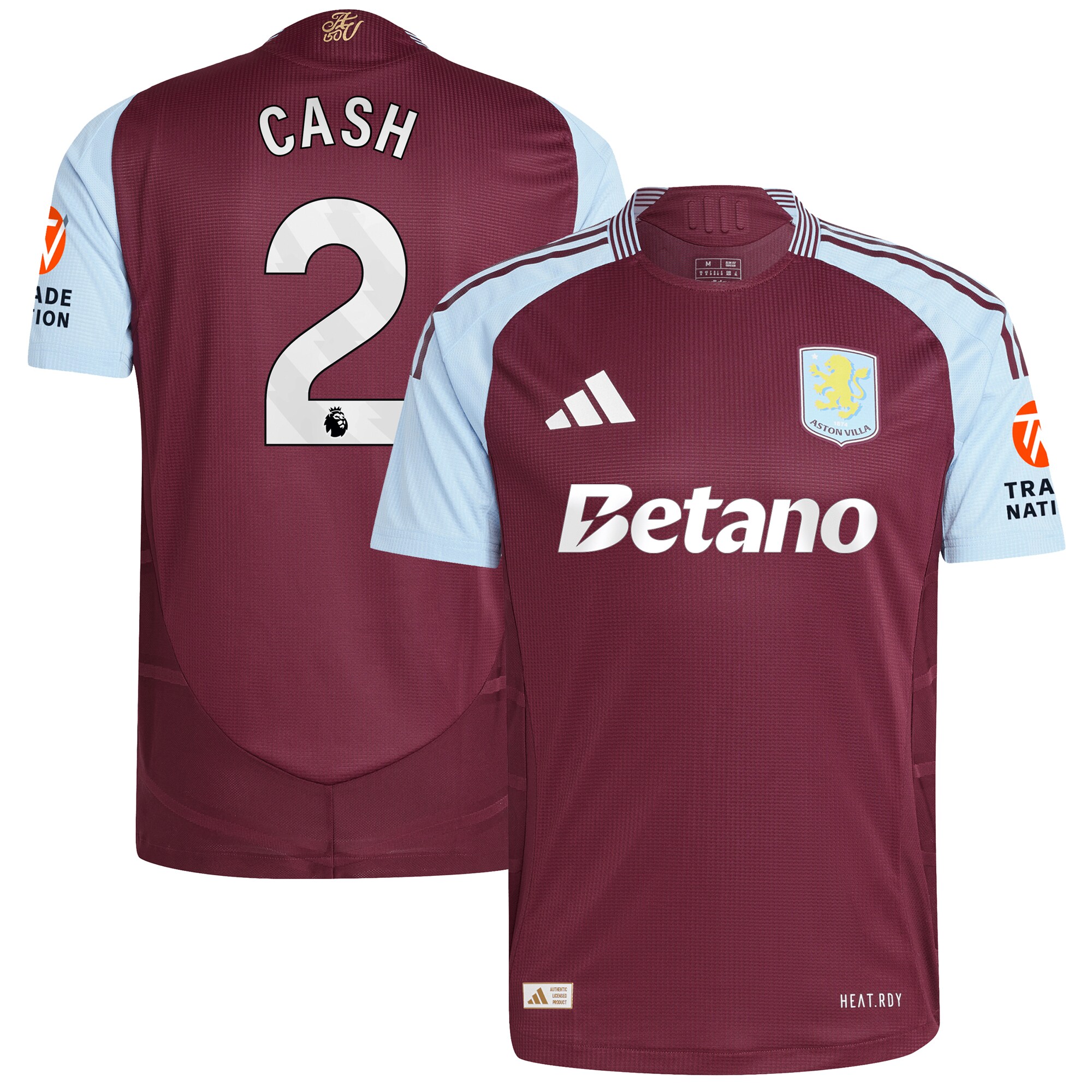 aston villa adidas home authentic shirt 2024-25 with cash 2 printing Collection | Aston Villa Shirts and Official Gear