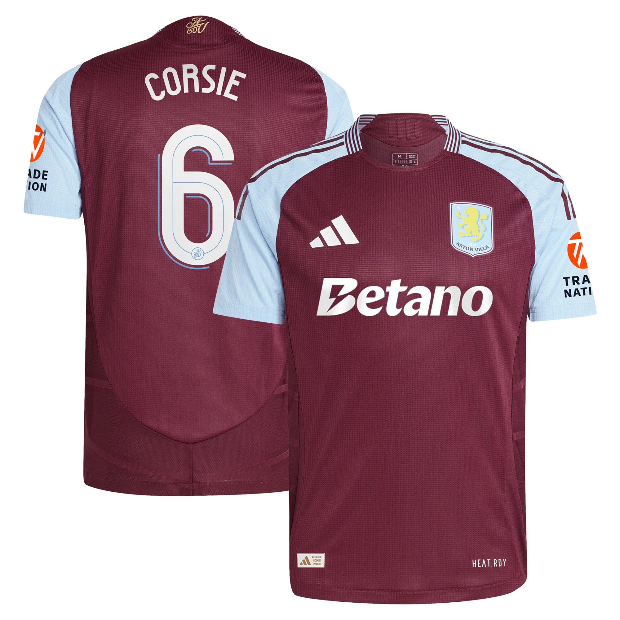 aston villa adidas home authentic shirt 2024-25 with corsie 6 cup printing Collection | Aston Villa Shirts and Official Gear