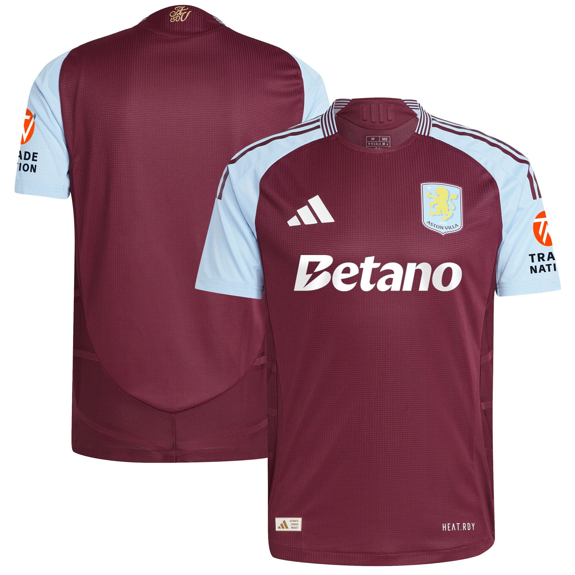 aston villa adidas home authentic shirt 2024-25 with custom printing Collection | Aston Villa Shirts and Official Gear