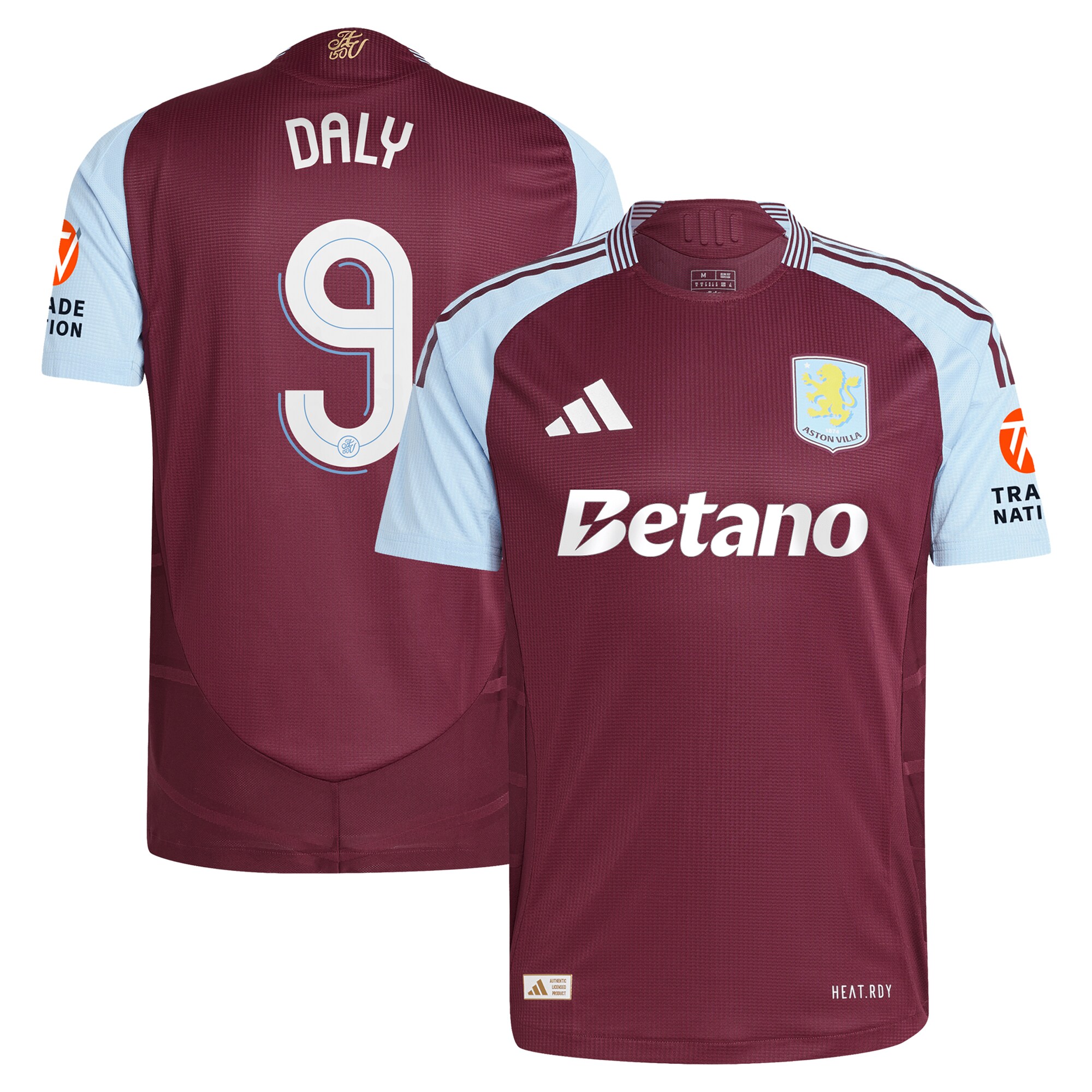 aston villa adidas home authentic shirt 2024-25 with daly 9 cup printing Collection | Aston Villa Shirts and Official Gear