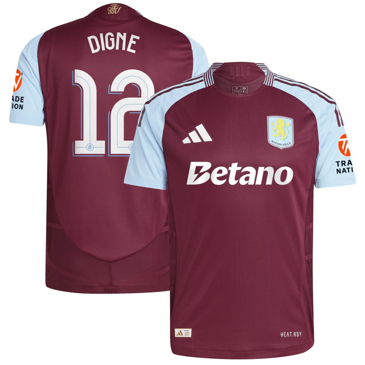 aston villa adidas home authentic shirt 2024-25 with digne 12 cup printing Collection | Aston Villa Shirts and Official Gear