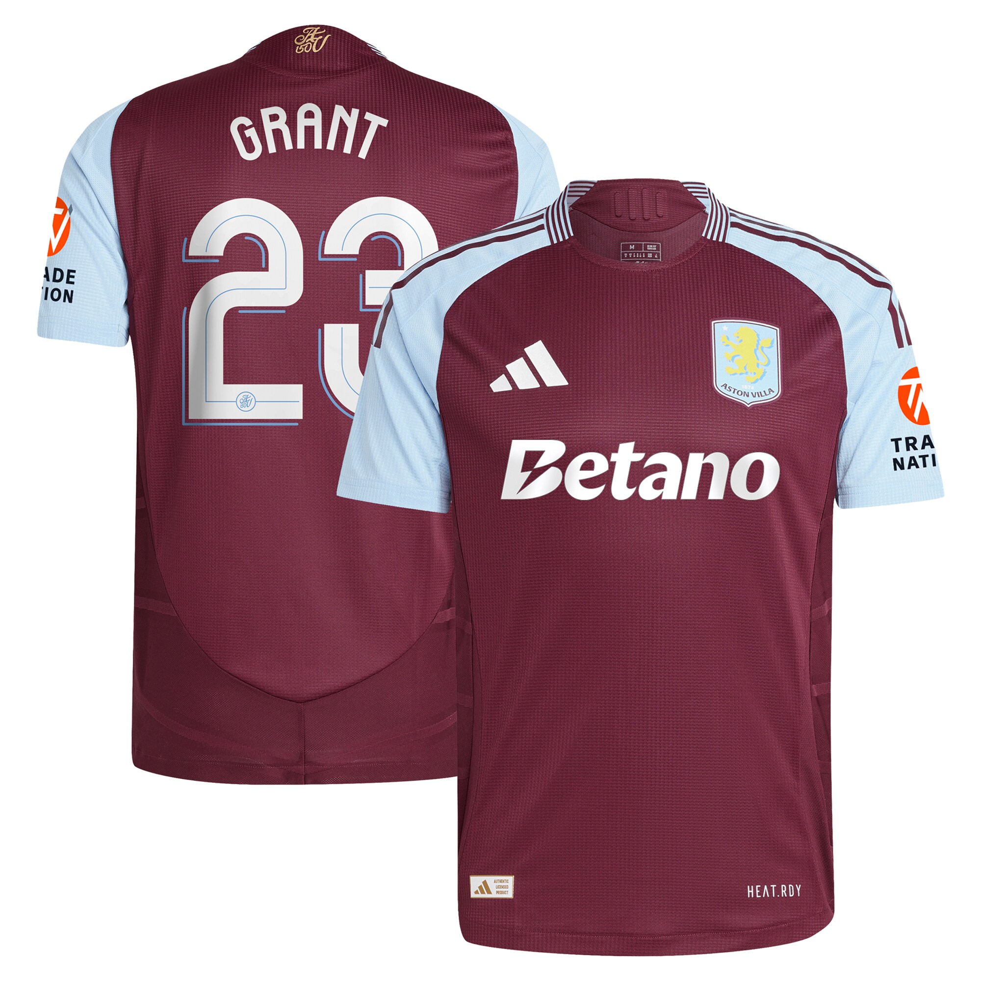 aston villa adidas home authentic shirt 2024-25 with grant 23 cup printing Collection | Aston Villa Shirts and Official Gear
