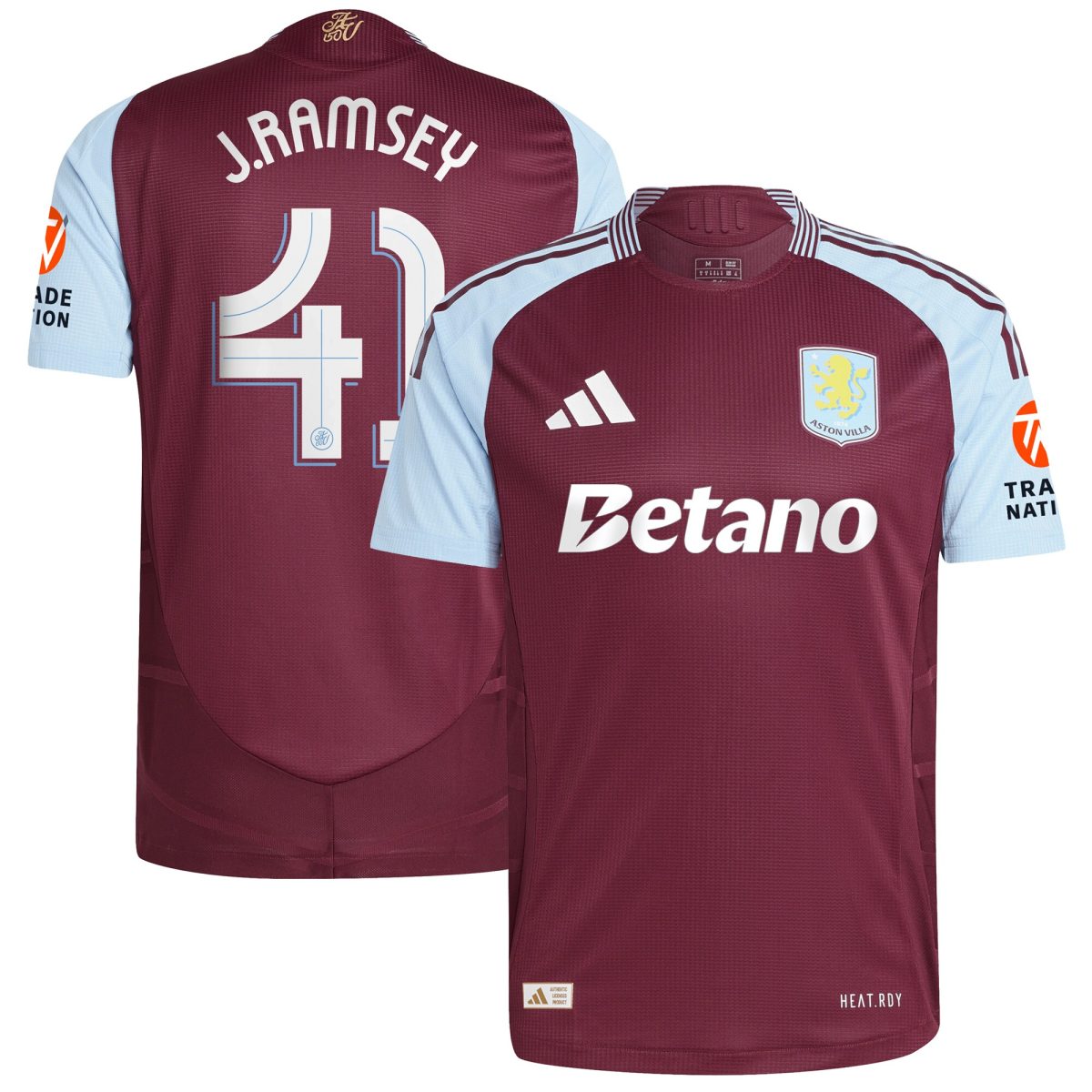 aston villa adidas home authentic shirt 2024-25 with j. ramsey 41 cup printing Collection | Aston Villa Shirts and Official Gear