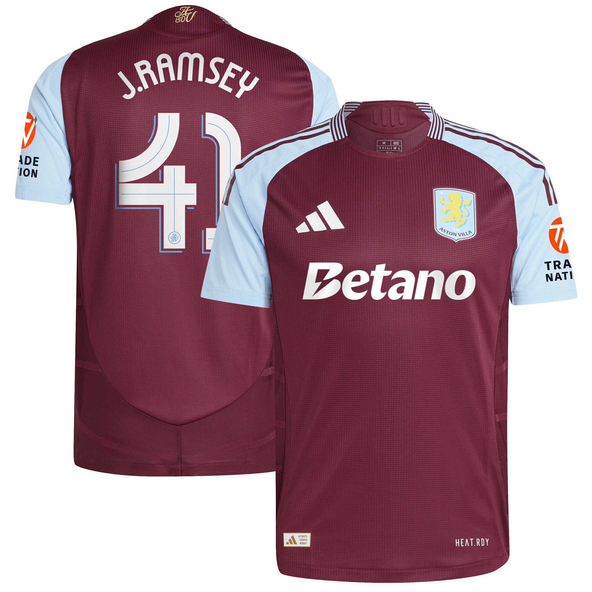aston villa adidas home authentic shirt 2024-25 with j. ramsey 41 cup printing Collection | Aston Villa Shirts and Official Gear