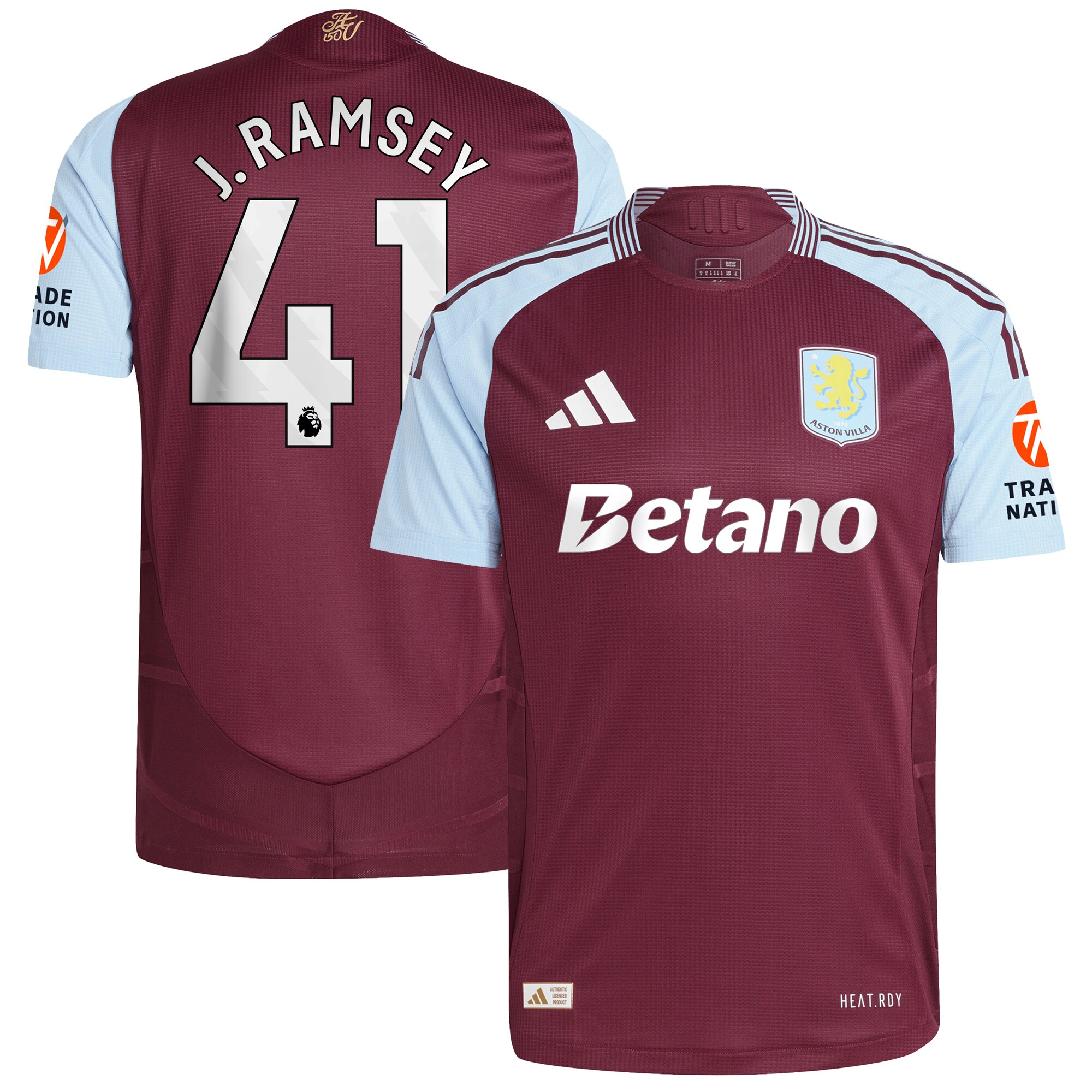 aston villa adidas home authentic shirt 2024-25 with j. ramsey 41 printing Collection | Aston Villa Shirts and Official Gear