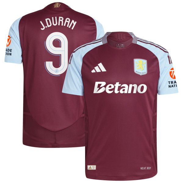 aston villa adidas home authentic shirt 2024-25 with j.duran 9 cup printing Collection | Aston Villa Shirts and Official Gear