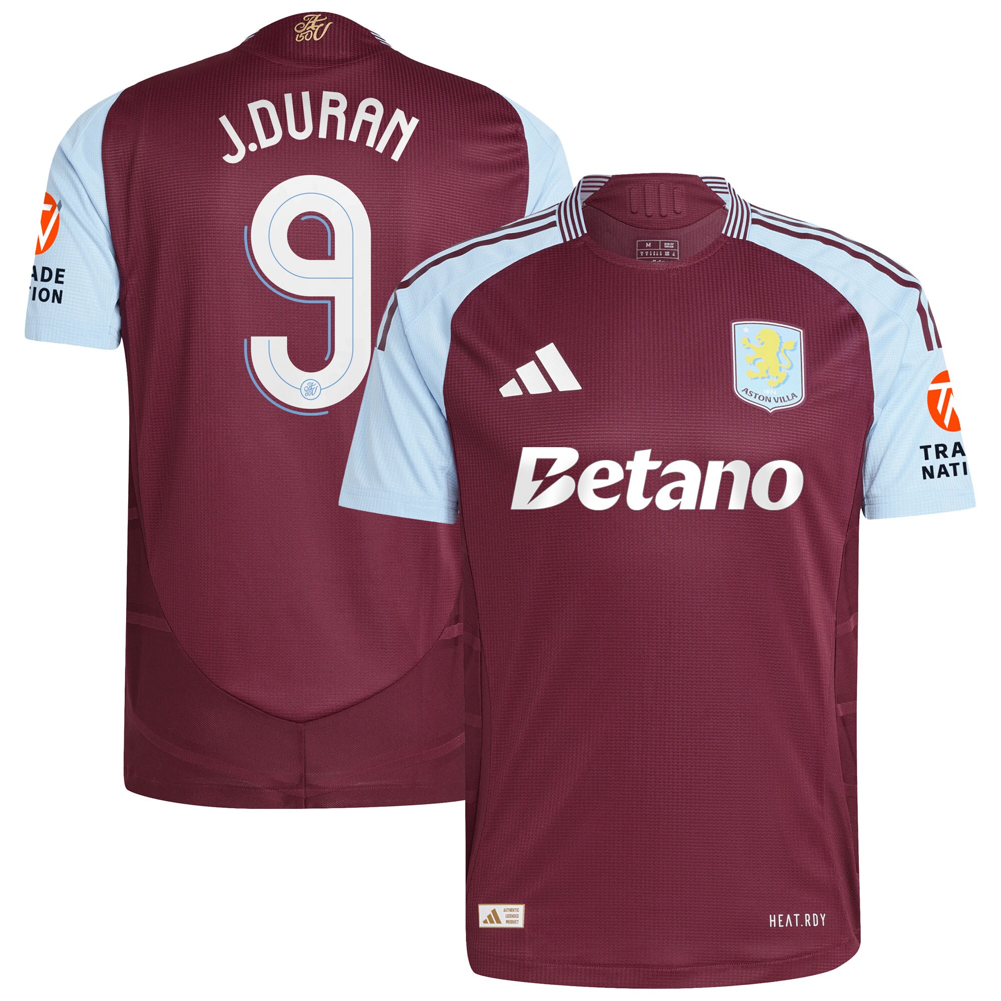 aston villa adidas home authentic shirt 2024-25 with j.duran 9 cup printing Collection | Aston Villa Shirts and Official Gear