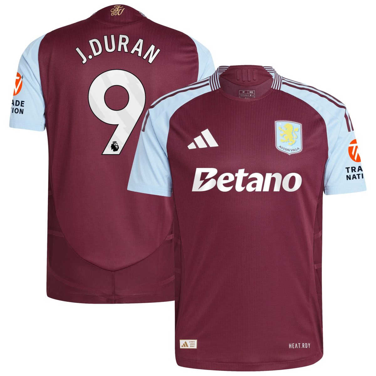 aston villa adidas home authentic shirt 2024-25 with j.duran 9 printing Collection | Aston Villa Shirts and Official Gear