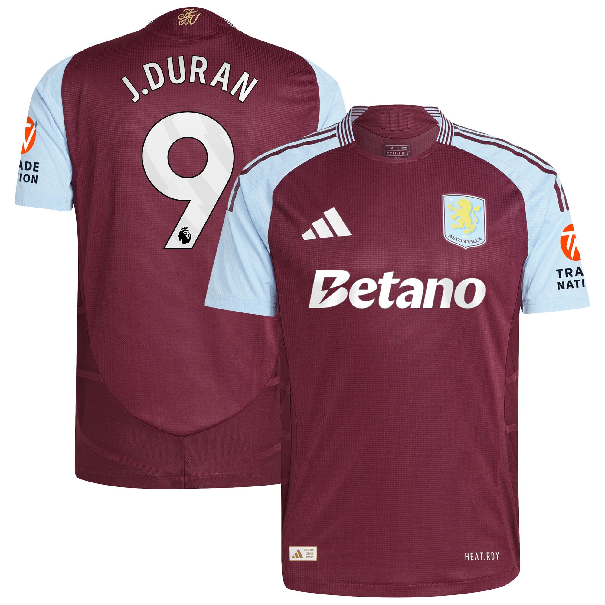 aston villa adidas home authentic shirt 2024-25 with j.duran 9 printing Collection | Aston Villa Shirts and Official Gear