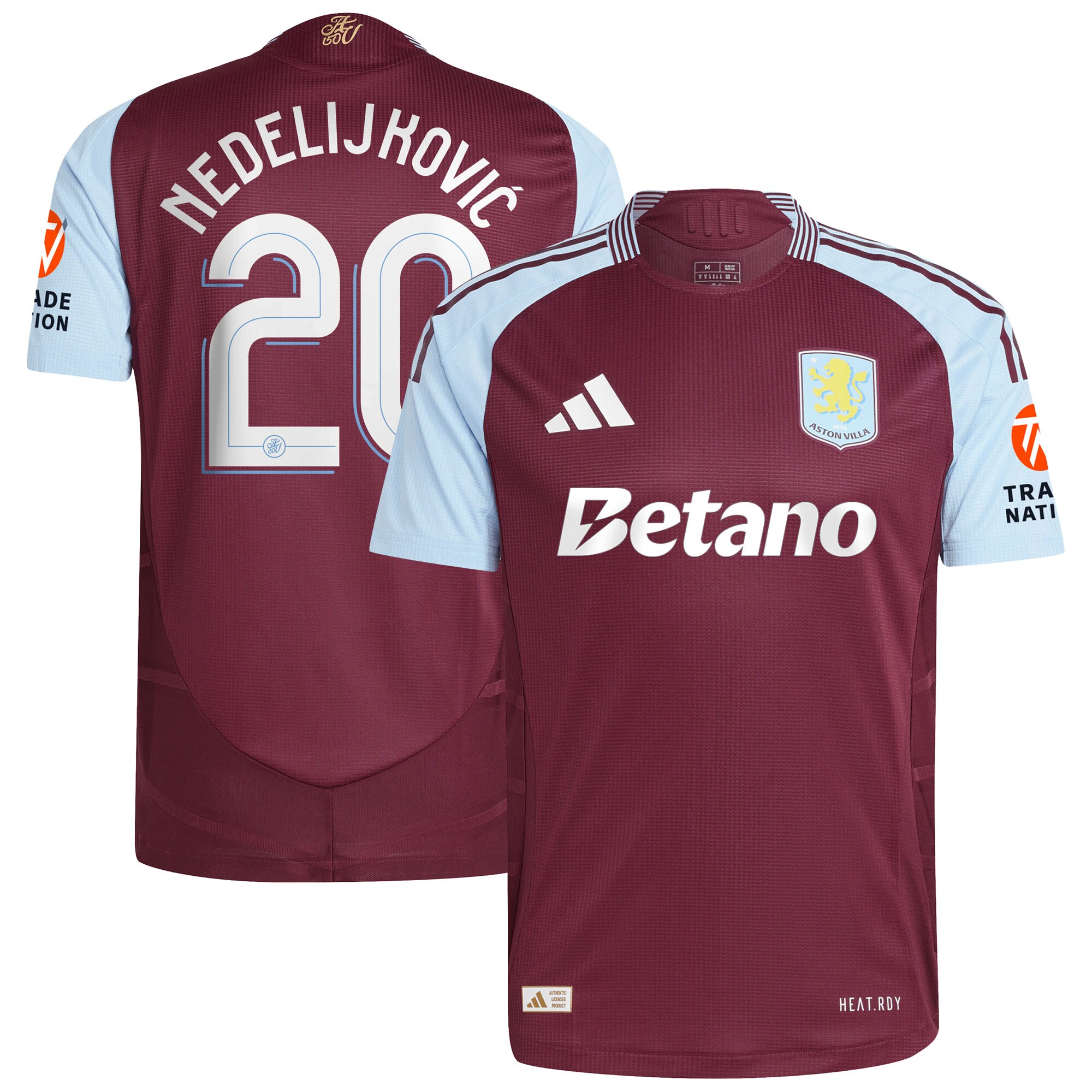 aston villa adidas home authentic shirt 2024-25 with nedeljković 20 cup printing Collection | Aston Villa Shirts and Official Gear