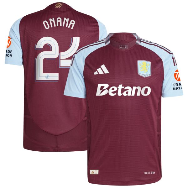 aston villa adidas home authentic shirt 2024-25 with onana 24 cup printing Collection | Aston Villa Shirts and Official Gear