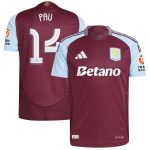 aston villa adidas home authentic shirt 2024-25 with pau 14 cup printing Collection | Aston Villa Shirts and Official Gear