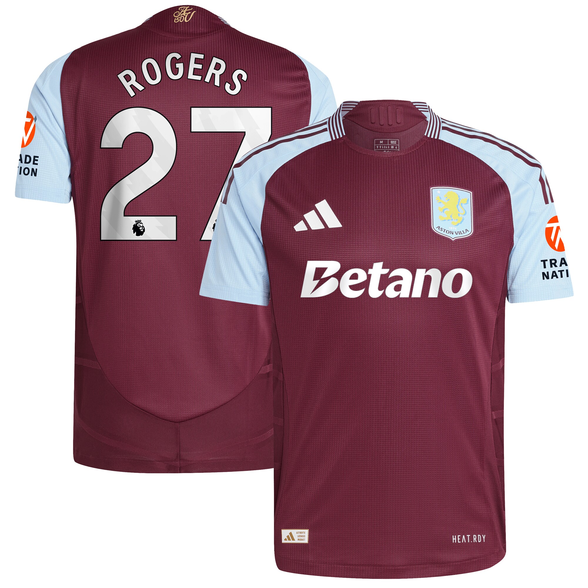 aston villa adidas home authentic shirt 2024-25 with rogers 27 printing Collection | Aston Villa Shirts and Official Gear