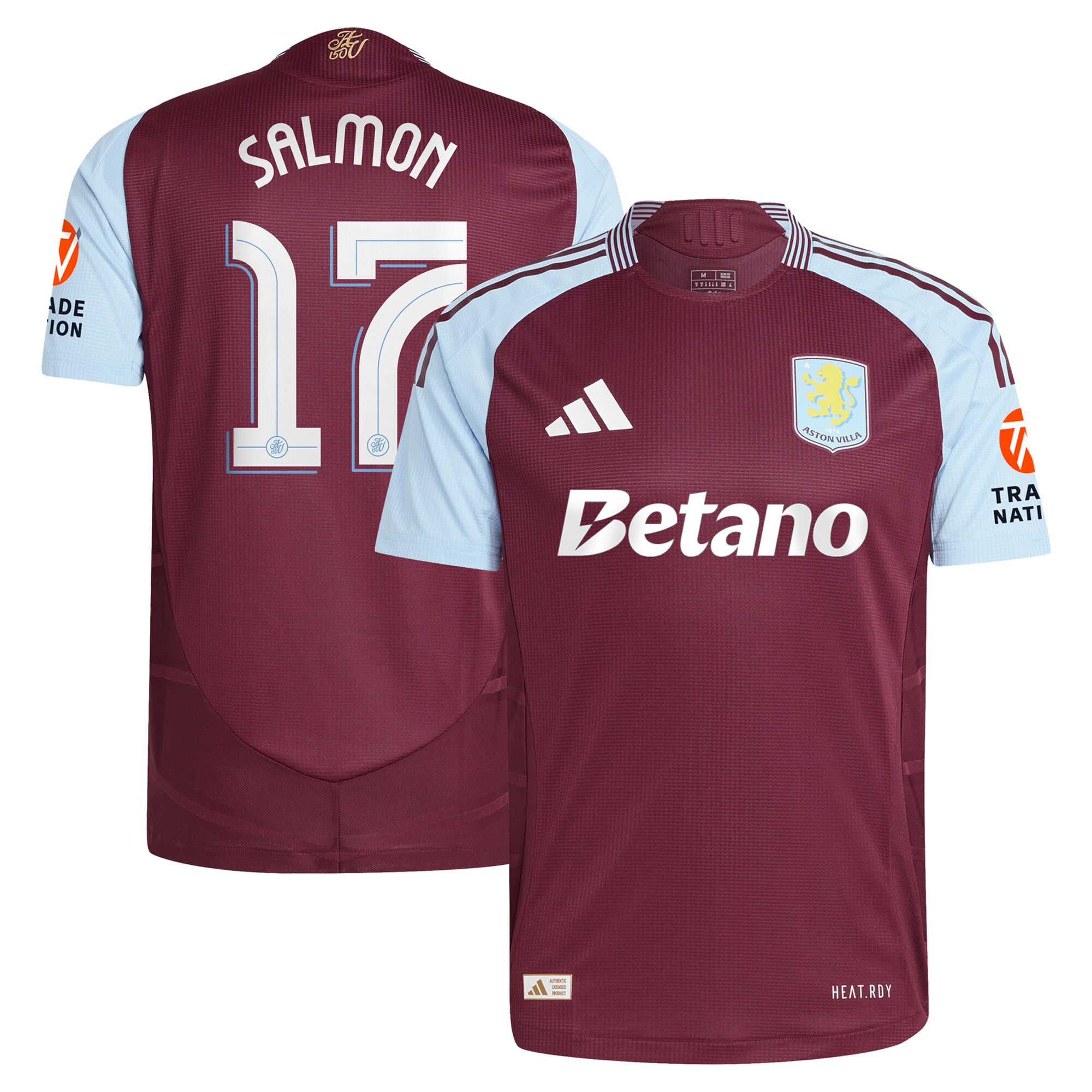 aston villa adidas home authentic shirt 2024-25 with salmon 17 cup printing Collection | Aston Villa Shirts and Official Gear